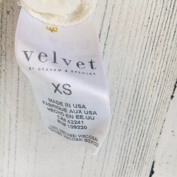 Velvet Graham Spencer Swiss Dot Ruffle Hem Top - Picture 6 of 11